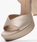 Women Sandals High 850F50 Platinum Leather Mourtzi