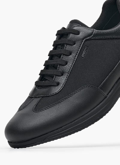 Men Casual Shoes U.Spherica.E Black Leather Geox