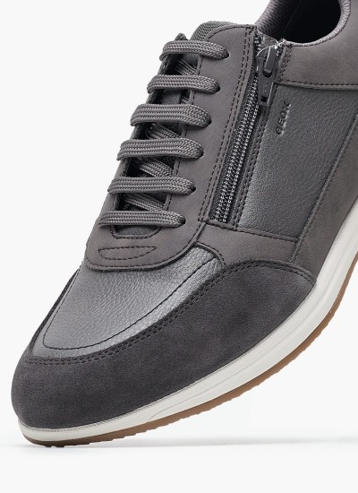 Men Casual Shoes U.Spherica.E Black Leather Geox