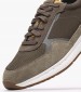 Men Casual Shoes Branthon Olive Buckskin-Fabric Geox