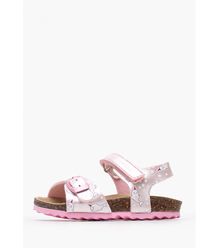 Kids Flip Flops & Sandals Chalki.Sand Pink ECOleather Geox