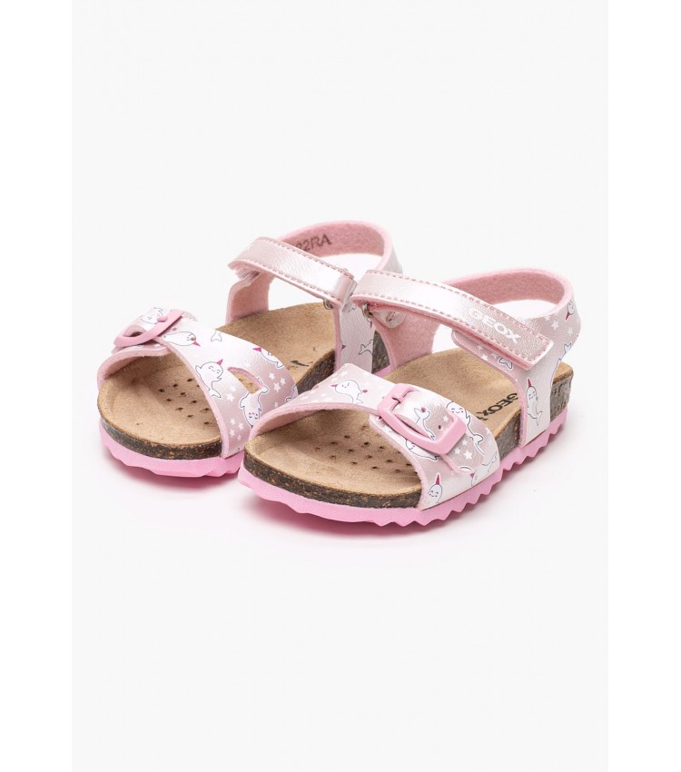 Kids Flip Flops & Sandals Chalki.Sand Pink ECOleather Geox