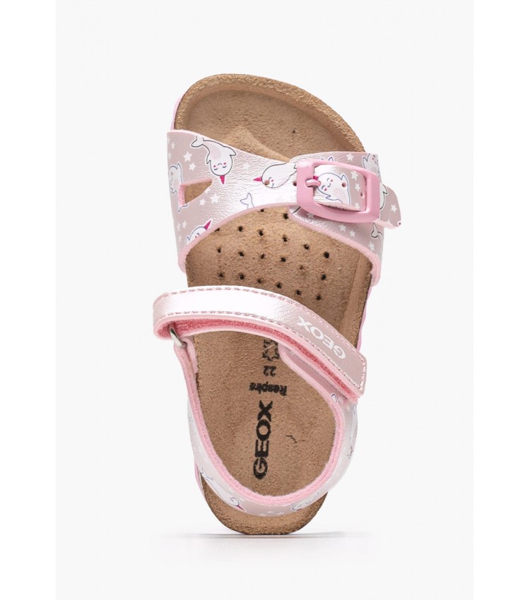 Kids Flip Flops & Sandals Chalki.Sand Pink ECOleather Geox