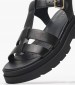 Women Platforms Low D.Adacter Black Leather Geox