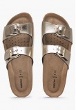 Women Flats D.Brionia Gold ECOleather Geox