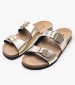 Γυναικεία Flats D.Brionia Χρυσό ECOleather Geox