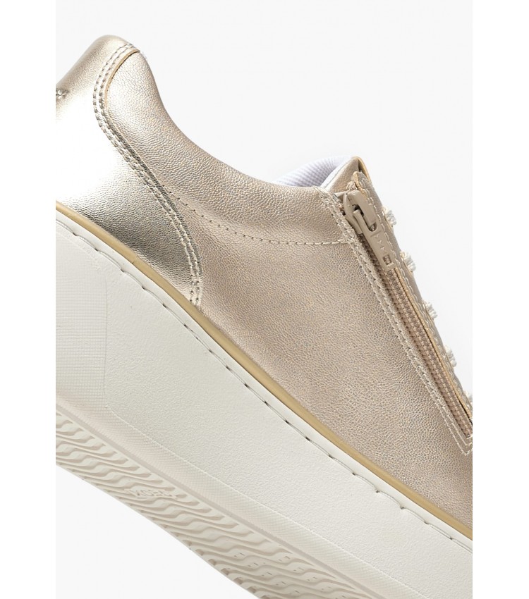 Women Casual Shoes D.Sunnetty Gold ECOleather Geox