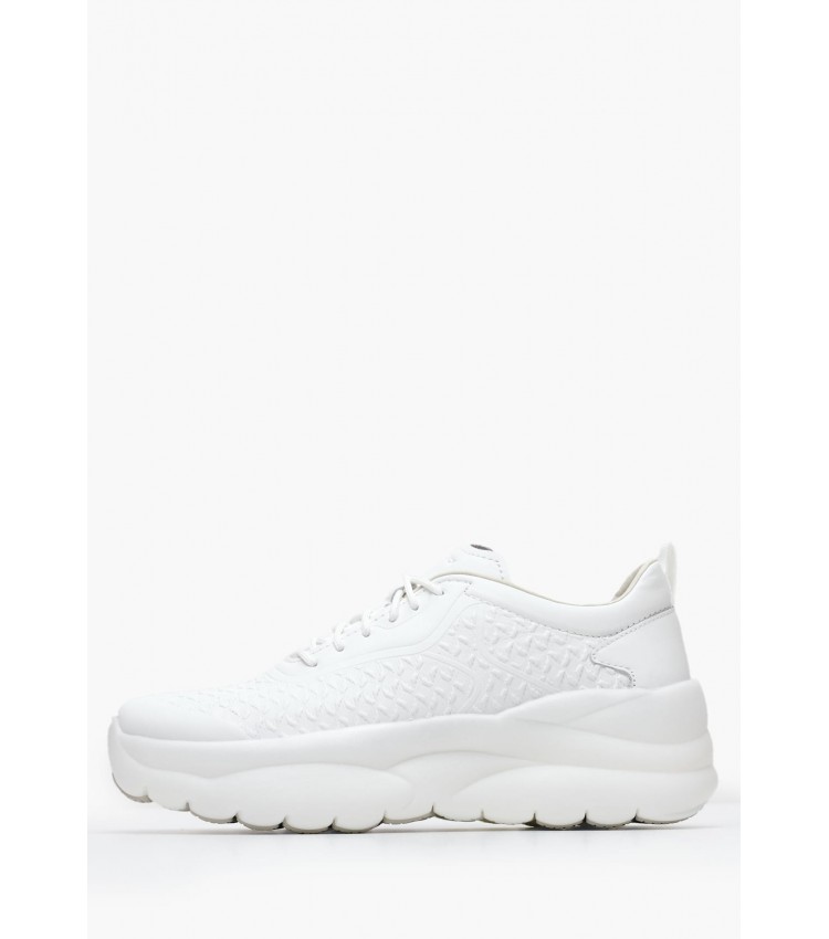 Women Casual Shoes D.Xtors White Leather Geox