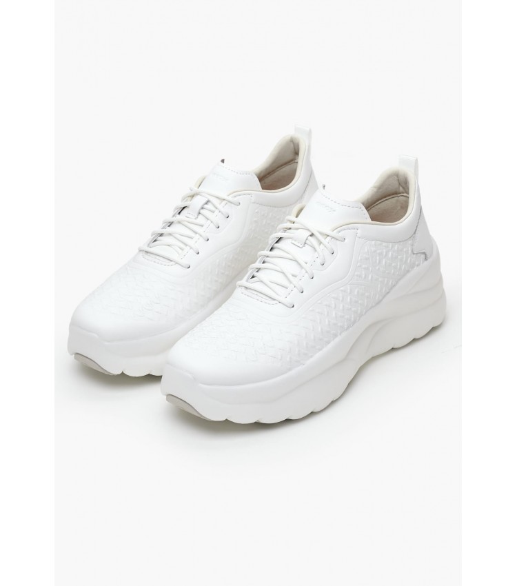 Women Casual Shoes D.Xtors White Leather Geox