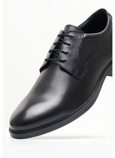 Men Shoes A7521 Black Leather Boss shoes