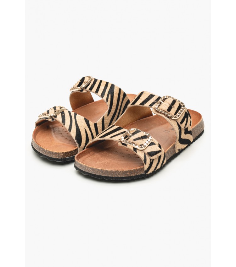 Γυναικεία Flats N.Brionia Leopard Pony Geox