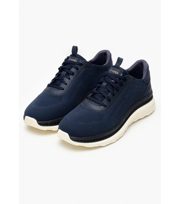 Men Casual Shoes Spherica.Actif.X Blue Fabric Geox