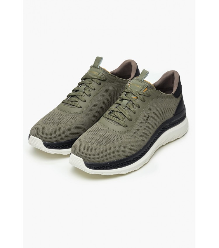 Men Casual Shoes Spherica.Actif.X Khaki Fabric Geox