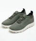 Men Casual Shoes Spherica Green Fabric Geox