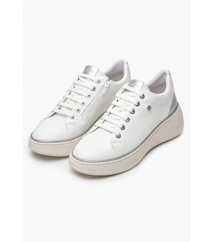 Women Casual Shoes Sunnetty White ECOleather Geox