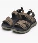 Men Flip Flops & Sandals U.Spherica.Actif Khaki Fabric Geox