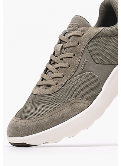 Men Casual Shoes U.Xtors Khaki Buckskin-Fabric Geox