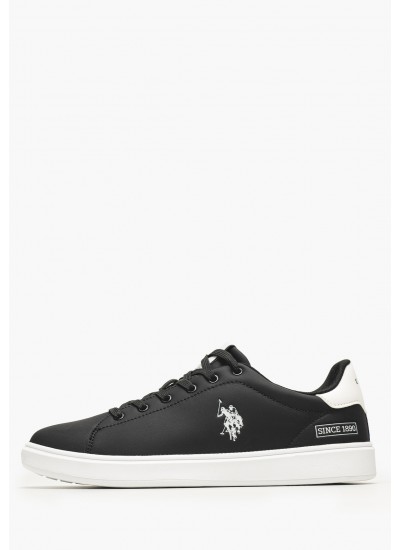 Ανδρικά Παπούτσια Casual Byron001C Μαύρο ECOleather U.S. Polo Assn.