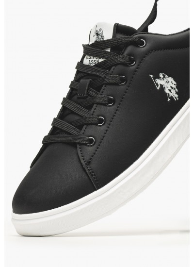 Ανδρικά Παπούτσια Casual Byron001C Μαύρο ECOleather U.S. Polo Assn.