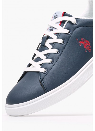 Men Casual Shoes Byron001C Blue ECOleather U.S. Polo Assn.