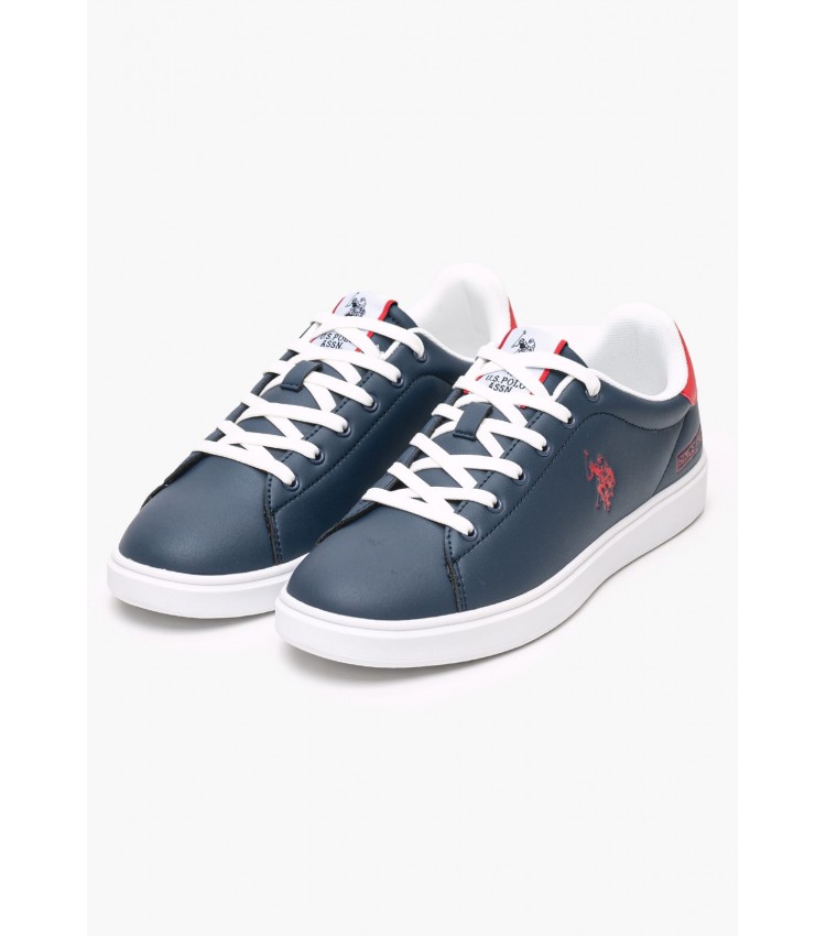 Men Casual Shoes Byron001C Blue ECOleather U.S. Polo Assn.