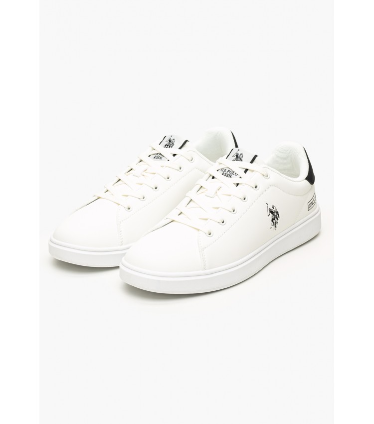 Men Casual Shoes Byron001C White ECOleather U.S. Polo Assn.