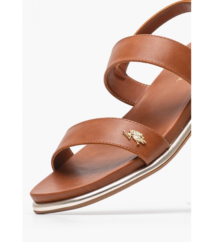 Γυναικεία Flats Soraya001A Καφέ ECOleather U.S. Polo Assn.