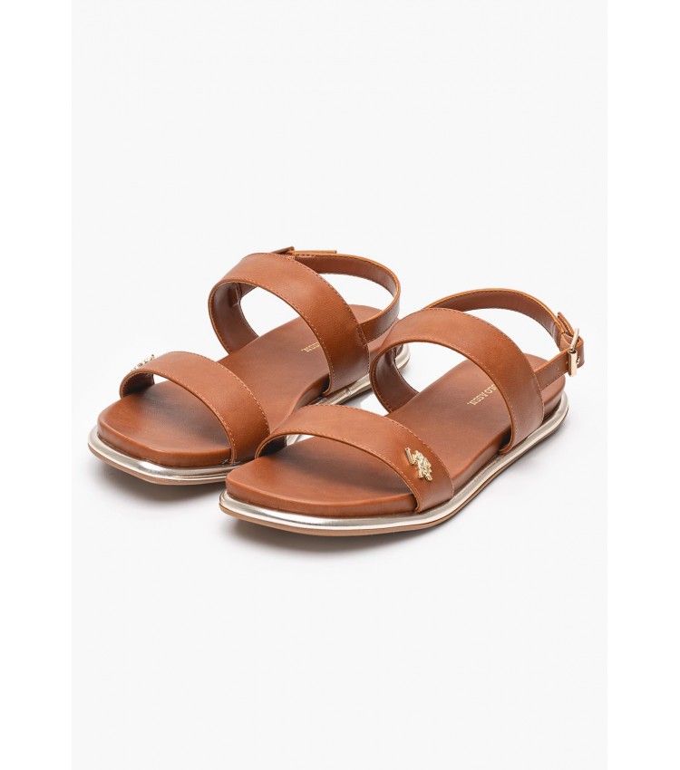 Γυναικεία Flats Soraya001A Καφέ ECOleather U.S. Polo Assn.