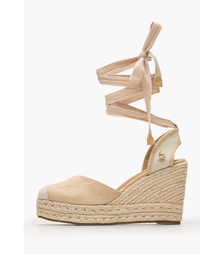 Women Platforms High Stefy001C Beige ECOsuede U.S. Polo Assn.