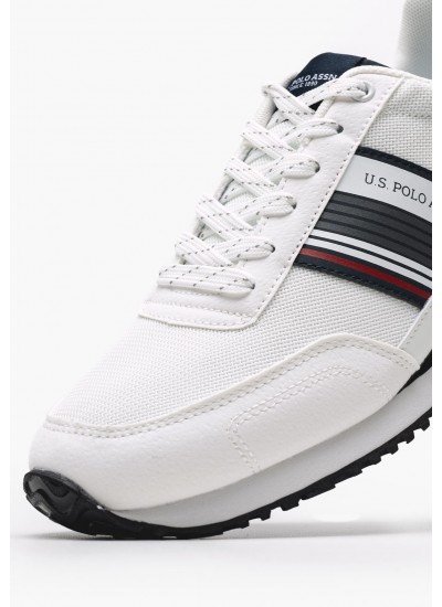 Men Casual Shoes Xirio009A White ECOnubuck-Fabric U.S. Polo Assn.