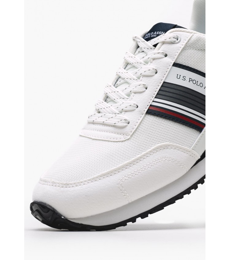 Men Casual Shoes Xirio009A White ECOnubuck-Fabric U.S. Polo Assn.