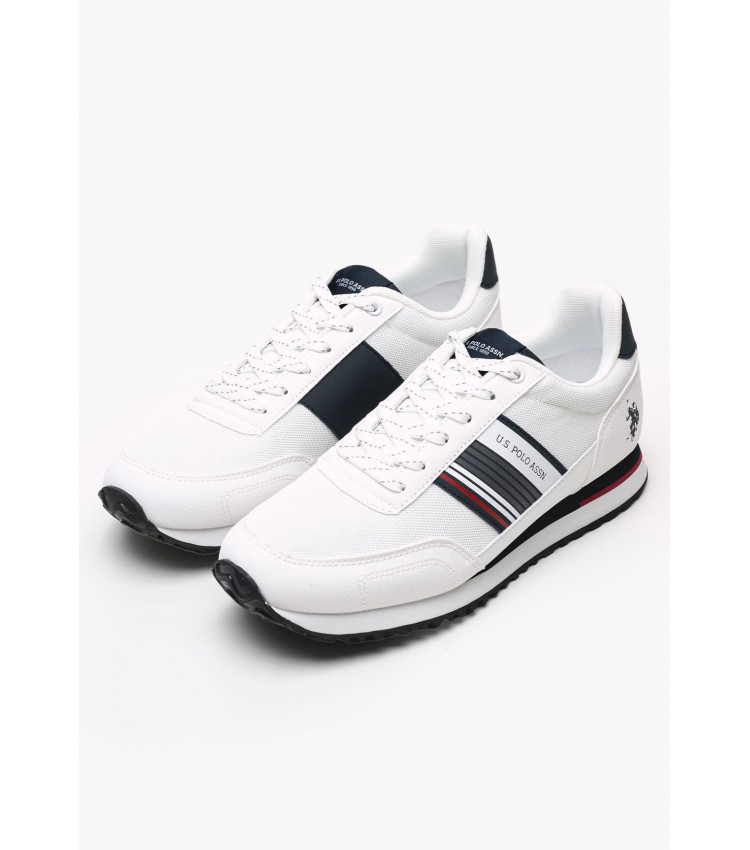 Men Casual Shoes Xirio009A White ECOnubuck-Fabric U.S. Polo Assn.