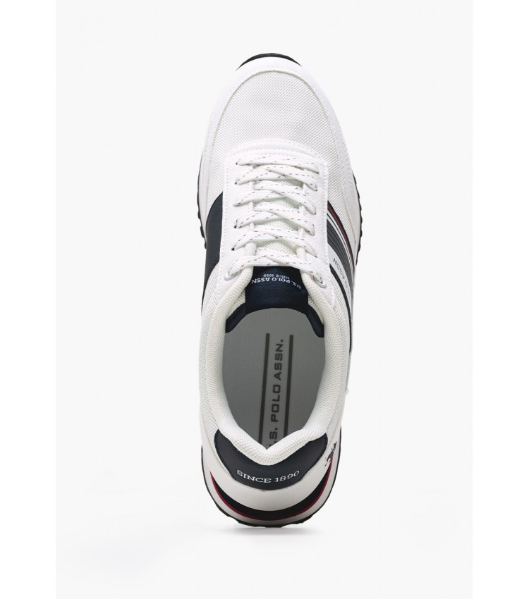 Men Casual Shoes Xirio009A White ECOnubuck-Fabric U.S. Polo Assn.