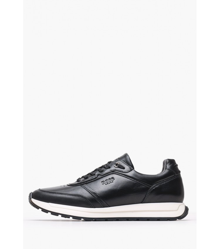 Men Casual Shoes B230.B Black Leather Boss shoes