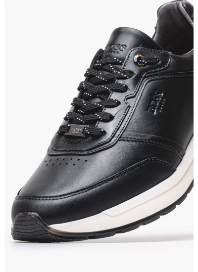 Men Casual Shoes Spherica.Agnello Black Leather Geox