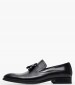 Men Moccasins B5429.Point Black Leather Boss shoes