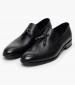 Men Moccasins B5429.Point Black Leather Boss shoes