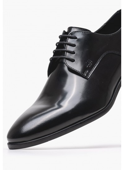 Men Shoes B7513.FLO Black Leather Boss shoes