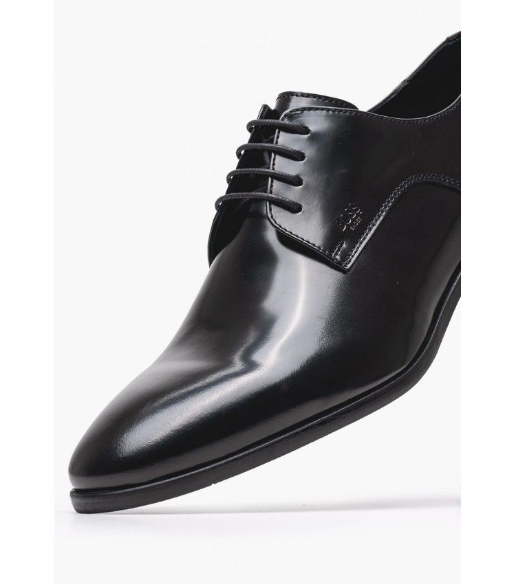 Men Shoes B7513.FLO Black Leather Boss shoes