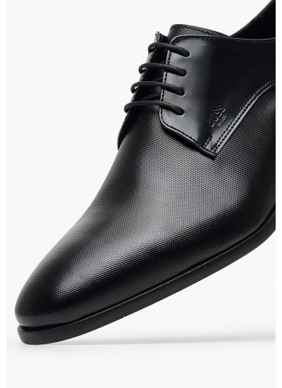 Men Shoes 1509 Black Leather Damiani