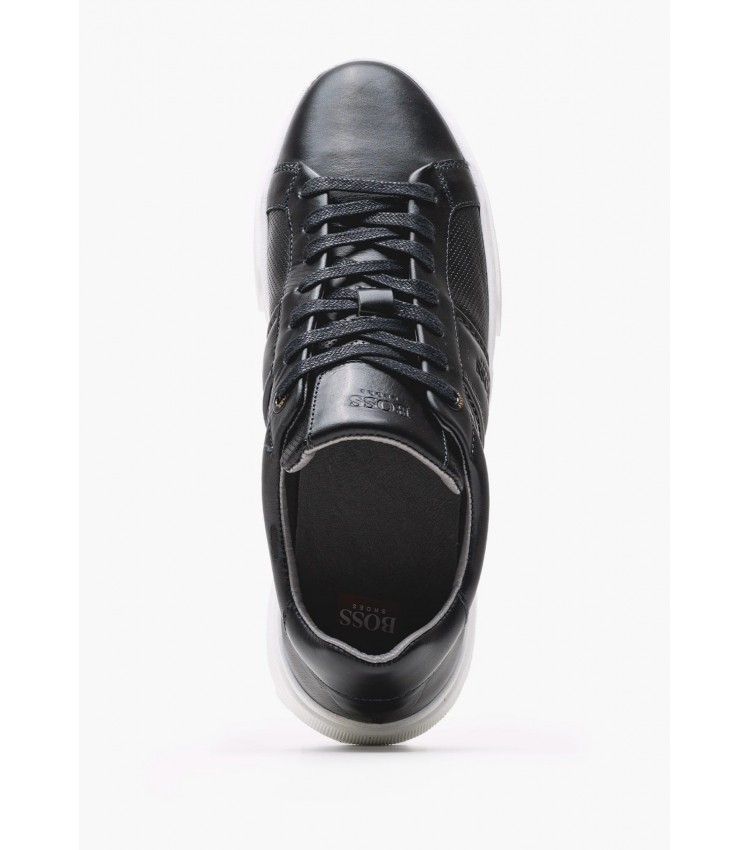 Men Casual Shoes BC340 Black Leather Boss shoes