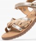 Kids Flip Flops & Sandals Betty.Or Gold Leather Kickers