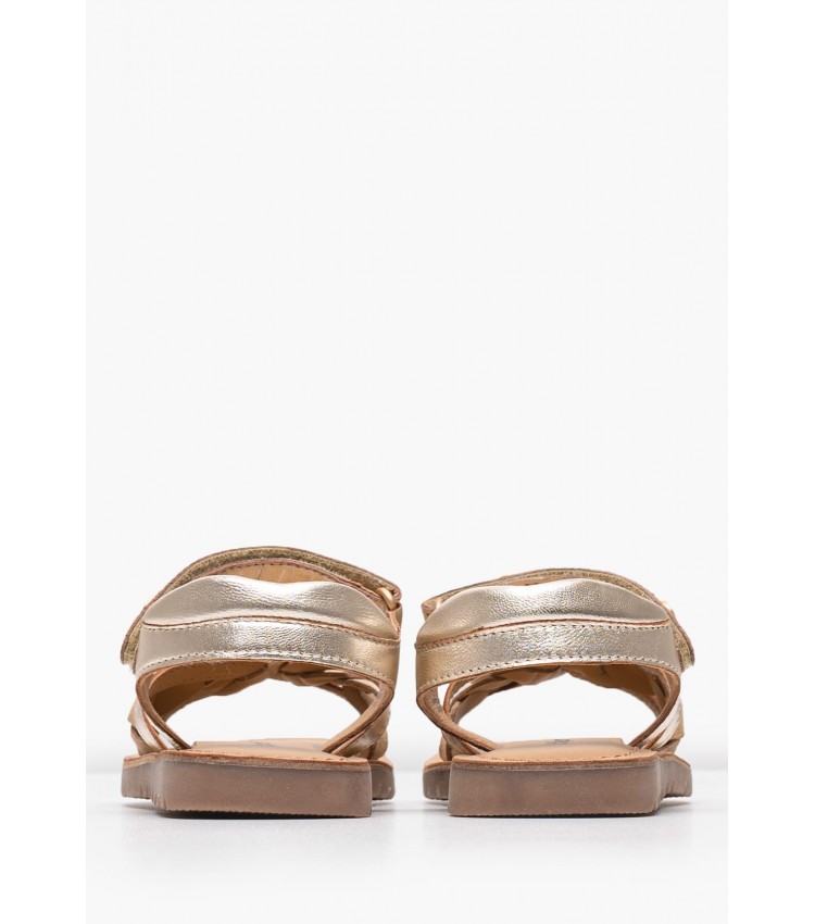 Kids Flip Flops & Sandals Betty.Or Gold Leather Kickers