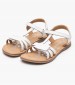 Kids Flip Flops & Sandals Diamanto.B White Leather Kickers