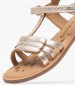 Kids Flip Flops & Sandals Diamanto.Or Gold Leather Kickers