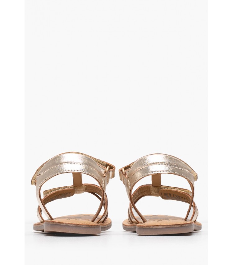 Kids Flip Flops & Sandals Diamanto.Or Gold Leather Kickers