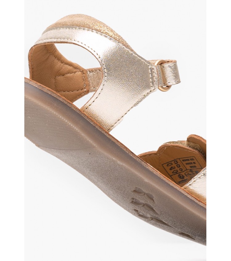 Kids Flip Flops & Sandals Dyastar.Or Gold Leather Kickers