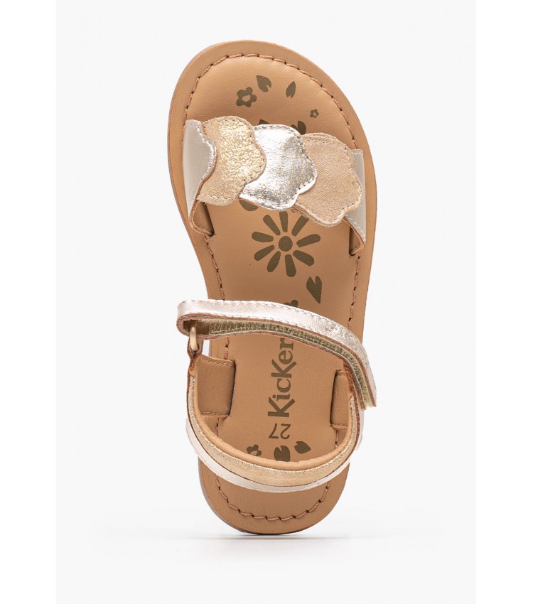 Kids Flip Flops & Sandals Dyastar.Or Gold Leather Kickers