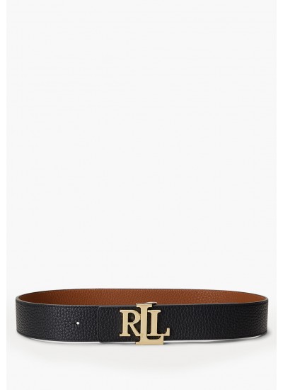 Women Belts 412912040 Black Leather Ralph Lauren