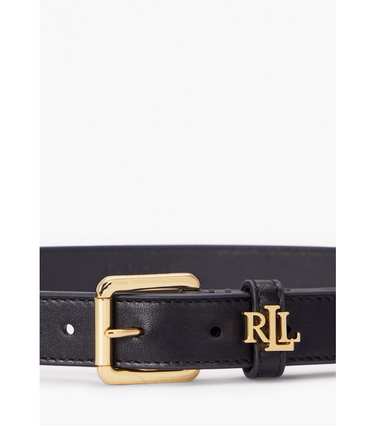 Γυναικείες Ζώνες 412968763 Μαύρο Δέρμα Ralph Lauren